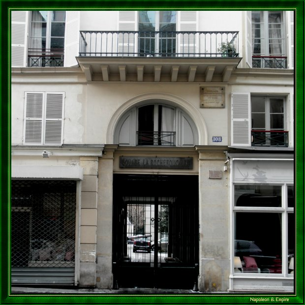 108 rue du Bac, Paris. Lieu de décès de Pierre Simon Laplace