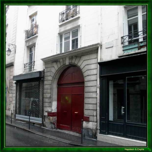 10 rue du Berry, Paris. Address of Marshal Pérignon in 1818