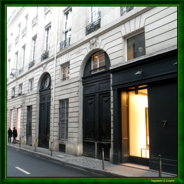 7-9 rue Bonaparte, Paris. Address of Monge in 1803