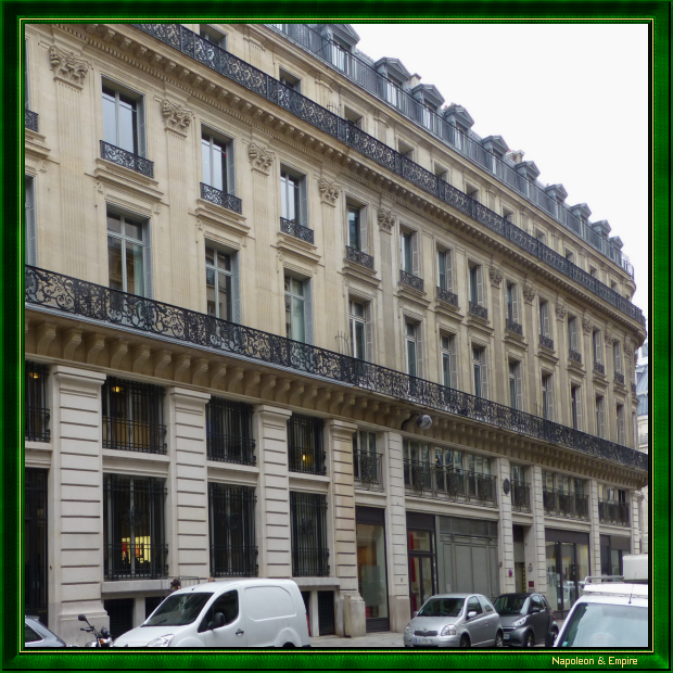 11 rue de la Chaussée d'Antin, Paris. Adresse de Jean-Thomas Arrighi de Casanova en 1812