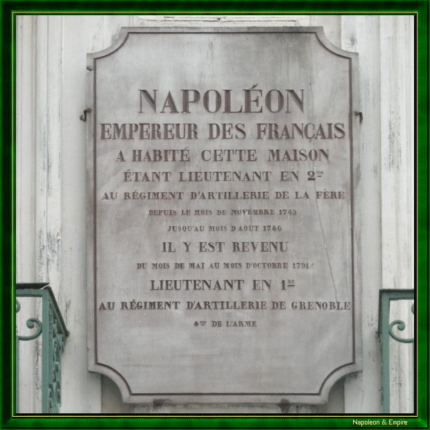 Plaque on the Bou house in Valence