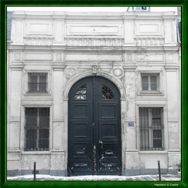 73 rue de Varennes, Paris. Lebrun's address in Paris from 1815