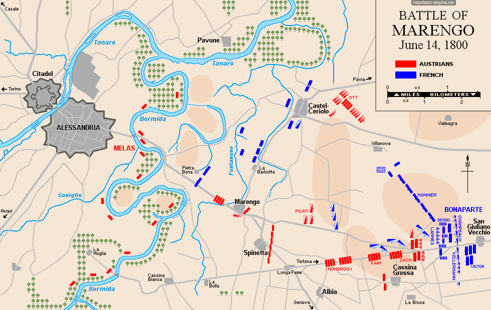 Napoleonic Battles - Map of battle of Marengo