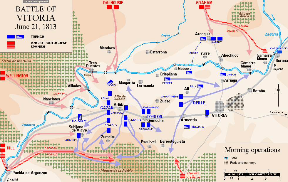 Napoleonic Battles - Map of battle of Vitoria