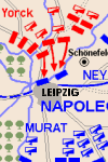 Carte de la bataille de Leipzig