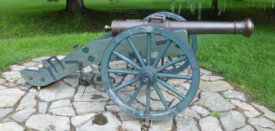 Copie d'un canon Gribeauval à Bosenitz