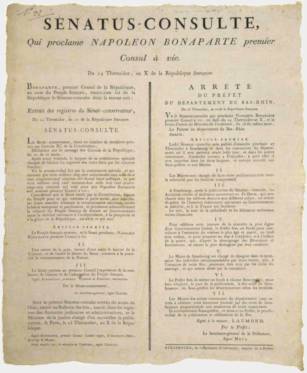 Manuscrit de la Constitution de l'an X