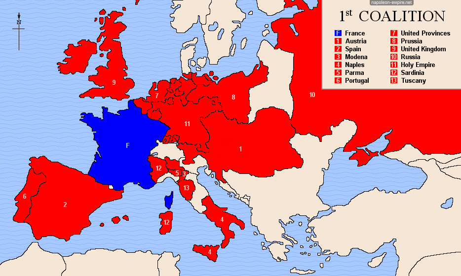 European coalitions from 1792 to 1815