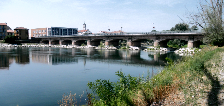 L'actuel pont sur l'Adda à Lodi