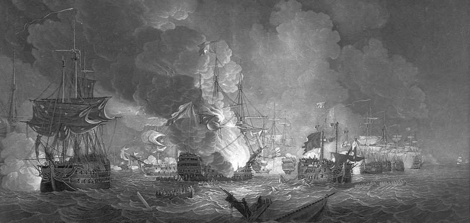 The burning of the flagship L'Orient