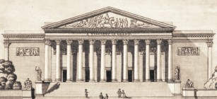 Vue du palais Bourbon sous l'Empire, gravure d'époque