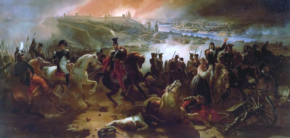Bataille de Smolensk, nuit du 17 août 1812, par Jean-Charles Langlois dit 'Le Colonel'