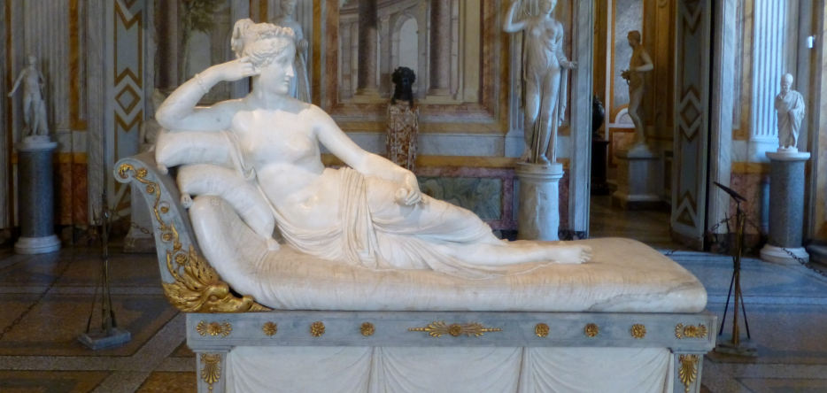 Statue of Pauline Bonaparte at the Borghese Gallery, in Rome Statue of Pauline Bonaparte at the Borghese Gallery, Rome