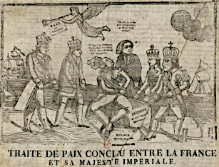 Gravure ayant pour sujet le traité de Lunéville