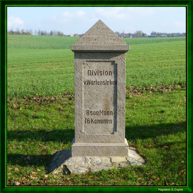 Stèle Wartensleben entre Hassenhausen et Taugwitz
