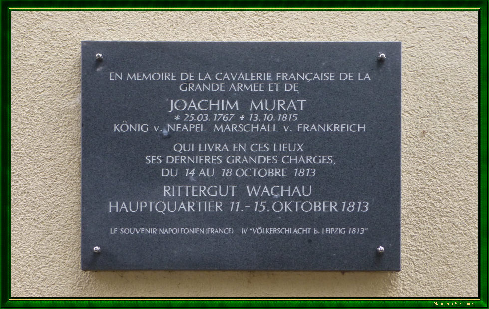 Plaque commémorative au manoir de Wachau