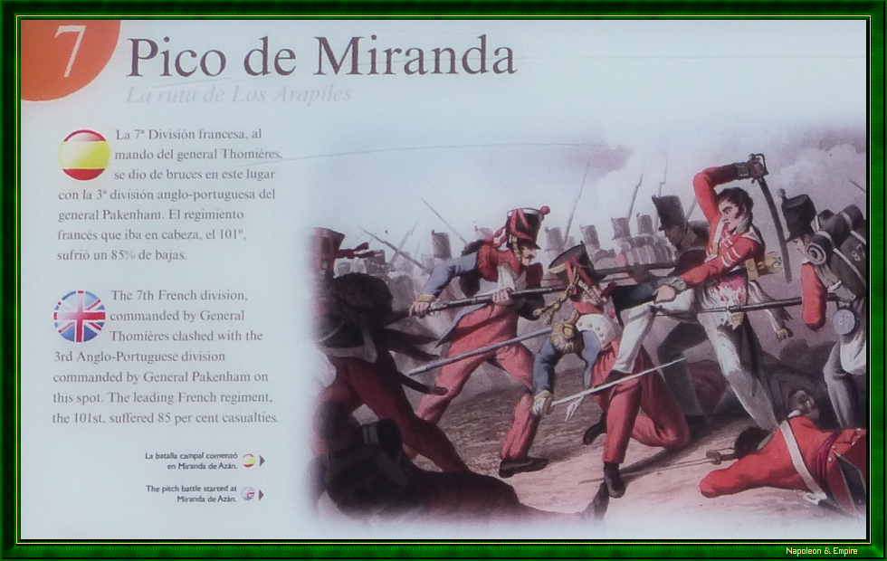 Commemorative plaque in front of Miranda pic