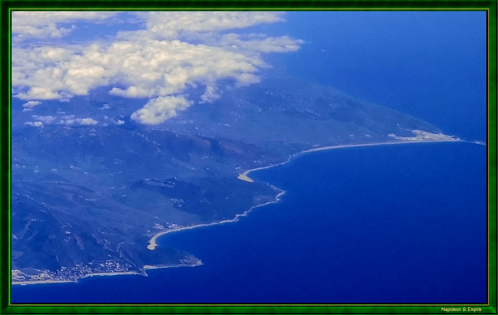 Aerial view of the Strait of Gibraltar