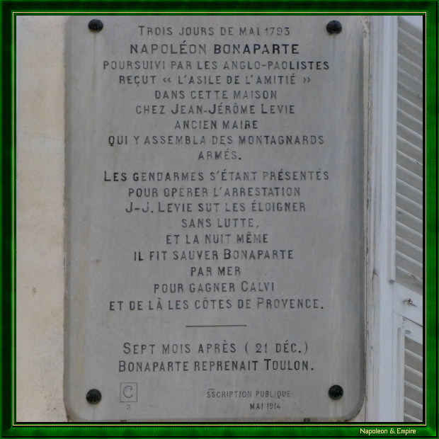 Plaque on the house of Jean-Jérôme Levie