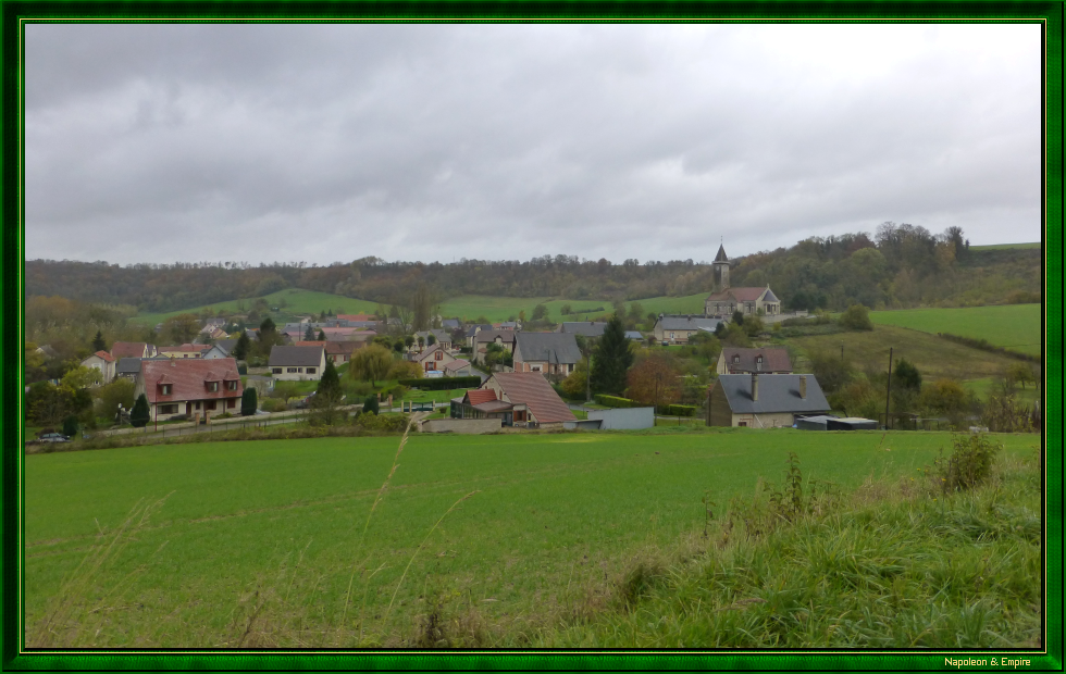 View of the village of Braye at the foot of the Craonne plateau