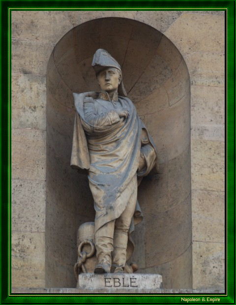 Statue of General Eblé, rue de Rivoli in Paris