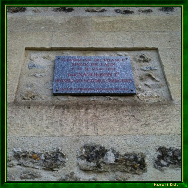 Commemorative plaque of the Battle of Laon