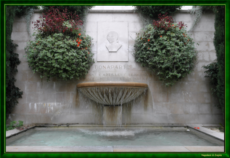 Fountain recalling Bonaparte's stay in Valence