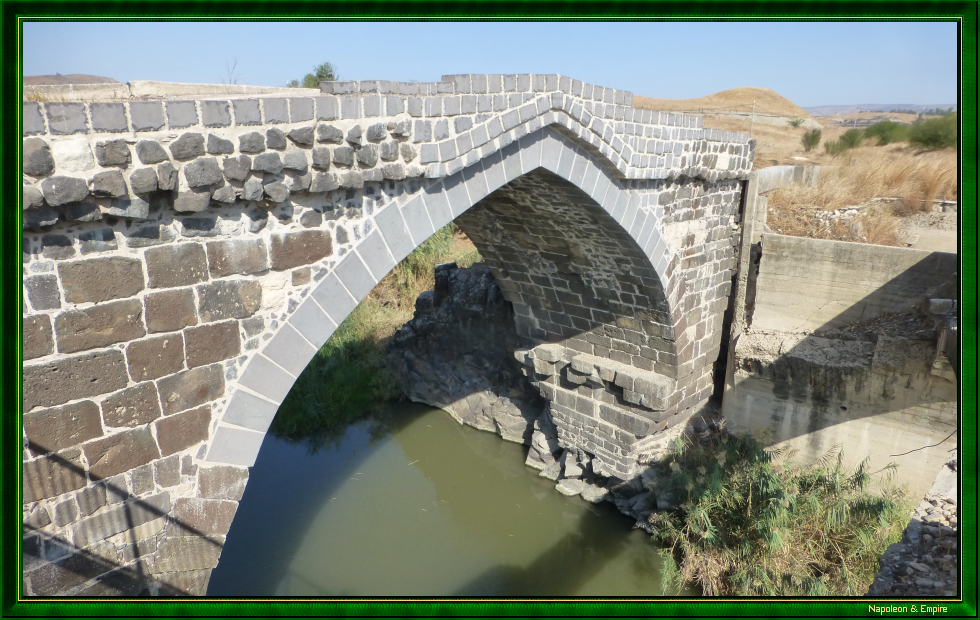The bridge of Medjameh on the Jordan, seen from downstream