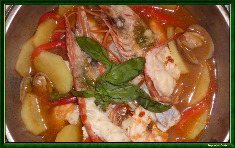 Cataplana with fish and seafood