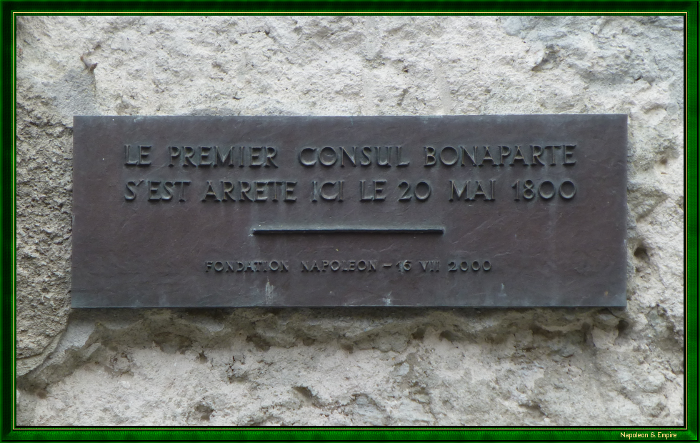 Plaque commémorative à Bourg Saint-Pierre