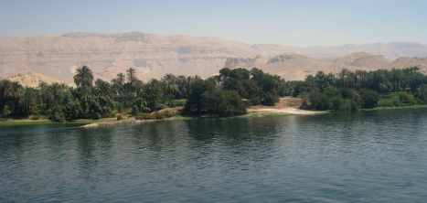 The banks of the river Nile