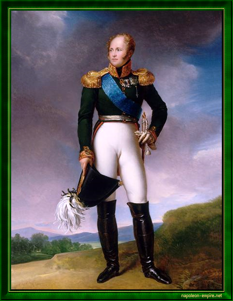 Full length portrait of tsar Alexander Ist