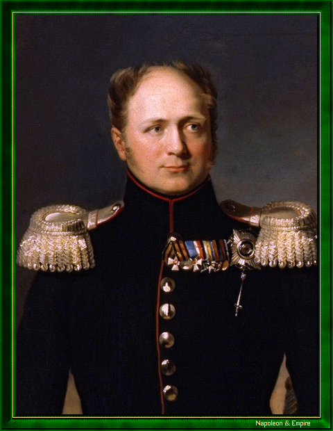Le tsar Alexandre Ier (détail d'un portrait en pied)