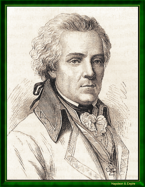 "Josef Alvinczy von Borberek". Dessin de H. Rousseau. Gravure de E. Mons. Album du centenaire.