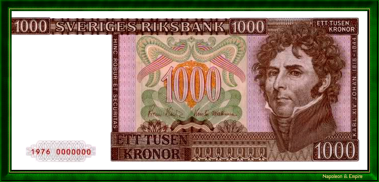 Banknote of 1000 Crowns with the effigy of King Charles