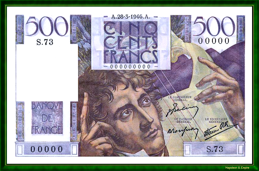 Ticket bearing the image of François-René de Chateaubriand