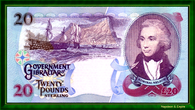 20 Pound note with the image of Horatio Nelson