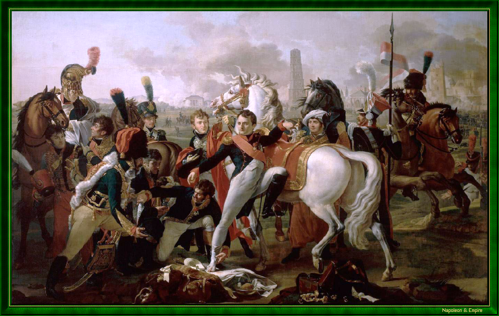 Napoléon Ier, blessé au pied devant Ratisbonne, est soigné par le chirurgien Yvan le 23 avril 1809, par P. Gautherot