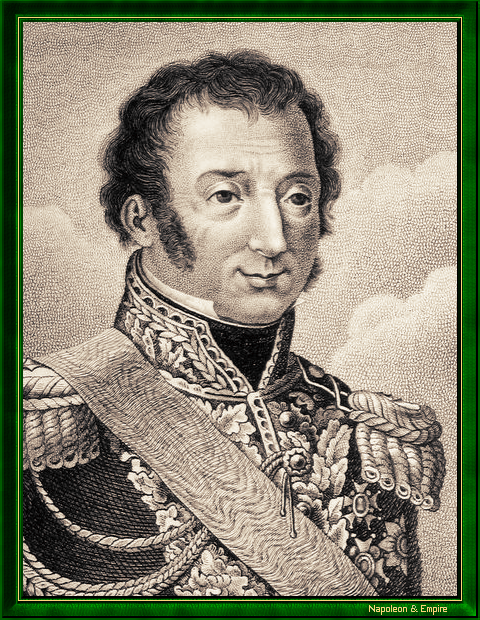 "Louis Auguste Victor de Ghaisnes, count of Bourmont". Engraving of nineteenth century.