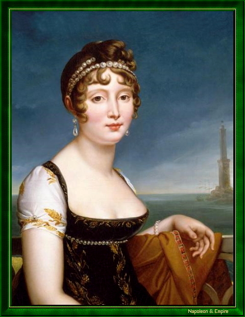 Caroline Murat in front of the bay of Naples