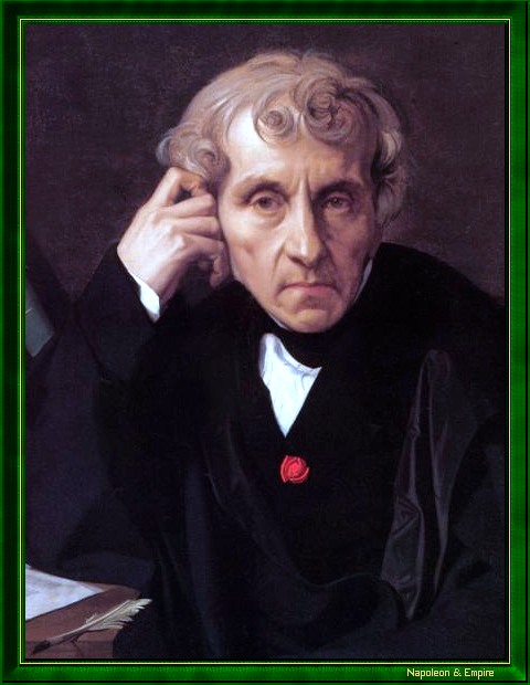 "Luigi Cherubini (détail d'un portrait en buste montrant le compositeur couronné par la muse de la poésie lyrique)" par Jean Auguste Dominique Ingres (Montauban 1780 - Paris 1867). 
