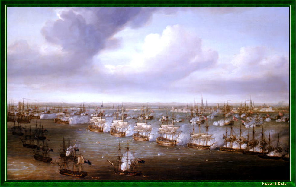 Le Bombardement de Copenhague en 1801, par N. Pocock
