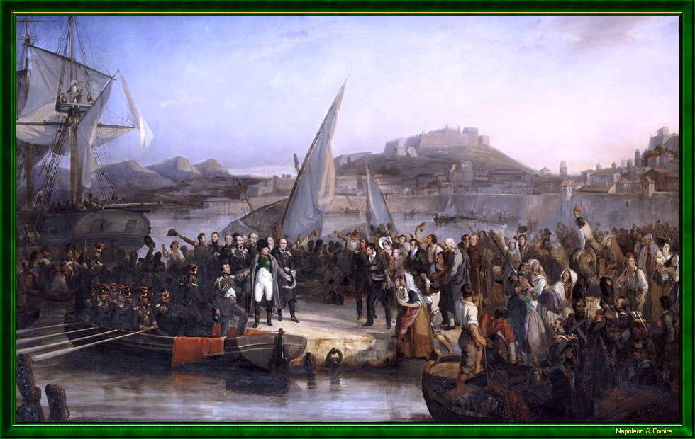 Napoléon Ier quittant l'île d'Elbe, par J. Beaume