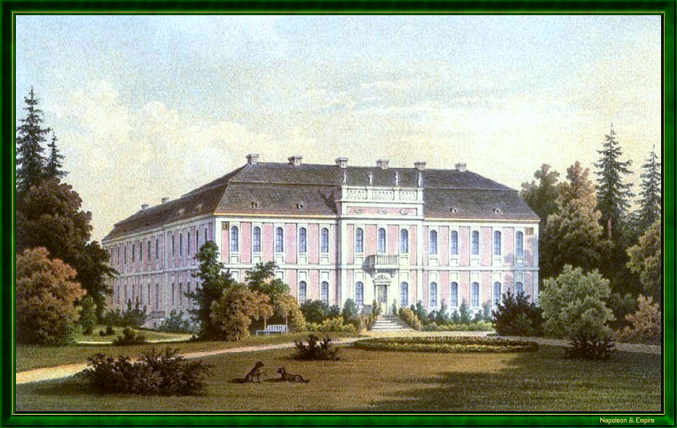 Le château de Finckenstein, côté jardin, au XIXe siècle