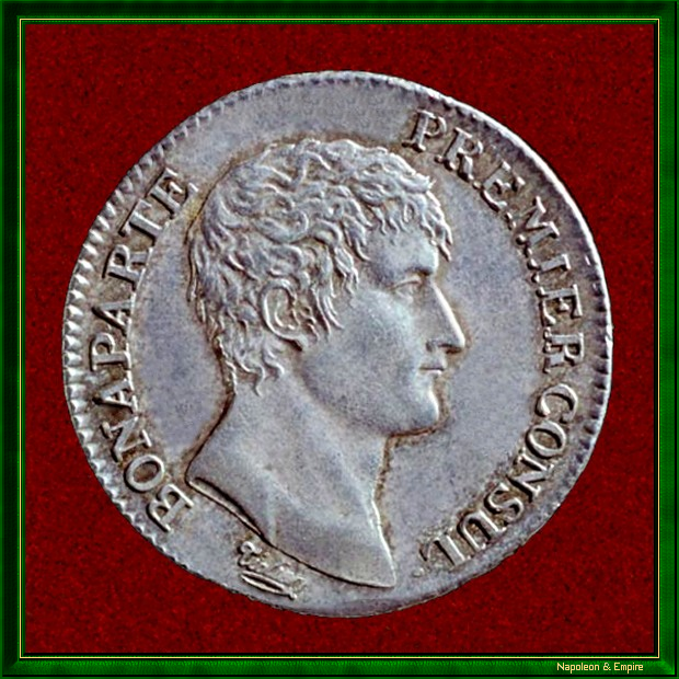One Franc coin, called Franc Germinal
