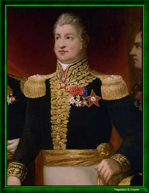 Le général Hugo (détail d'un tableau le représentant avec deux de ses frères et son fils Abel)