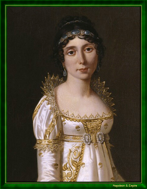 "Julie Clary" by Robert Jacques François Faust Lefèvre (Bayeux 1755 - Paris 1830). Detail of a full-length painting with her daughter Zénaïde.
