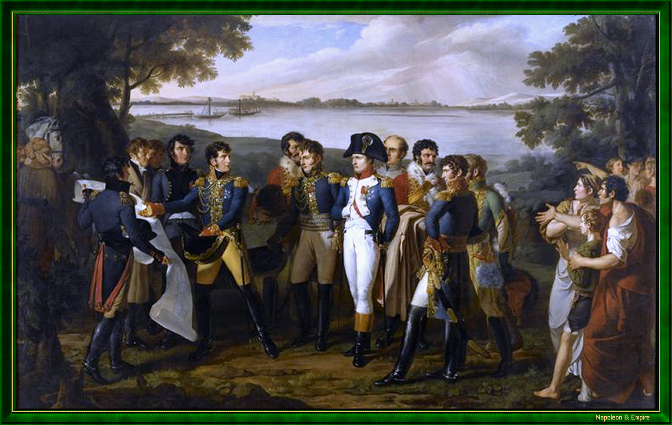 Napoleon orders a bridge across the Danube at Ebersdorf, by L. Venuti