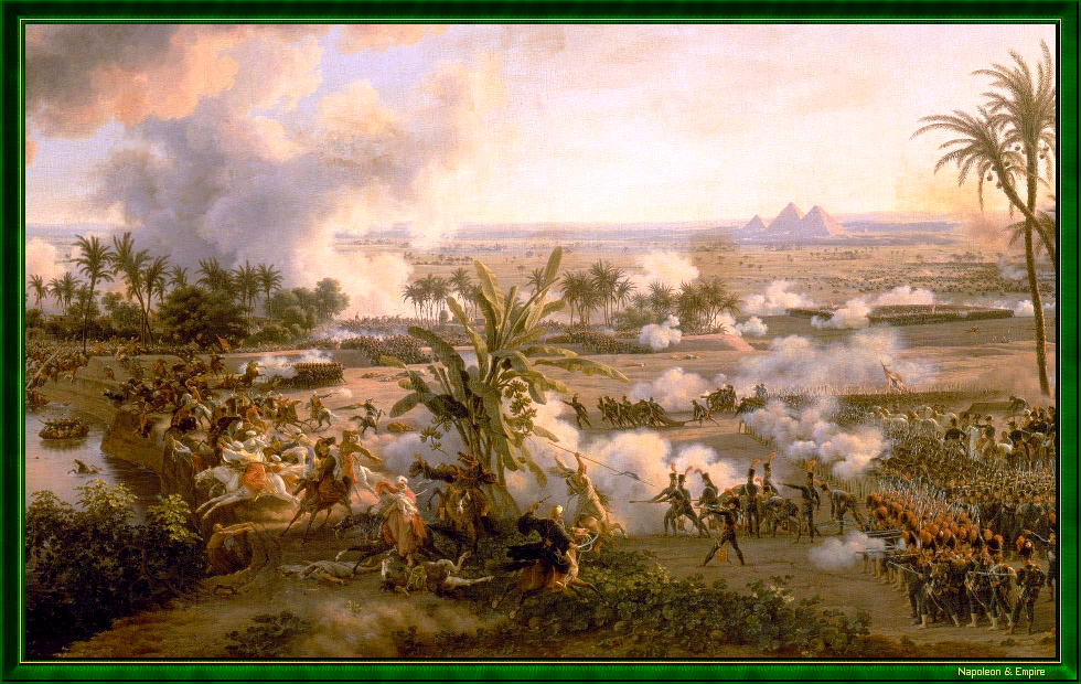 Batailles napoléoniennes - Tableau de la bataille des Pyramides - 