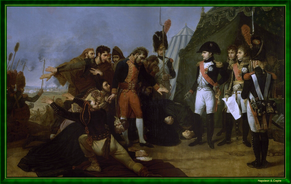 Napoleon receiving the surrender of Madrid on December 4, 1808, painted in 1810 by JA Gros